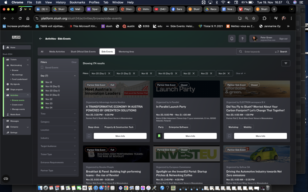 Slush official side events and community events